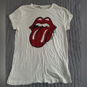Stradivarius Women’s Rolling Stones Bedazzled T-Shirt